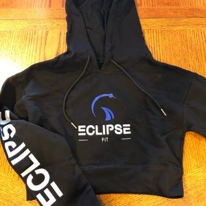 Womens Fitness Crop Top Hoodie